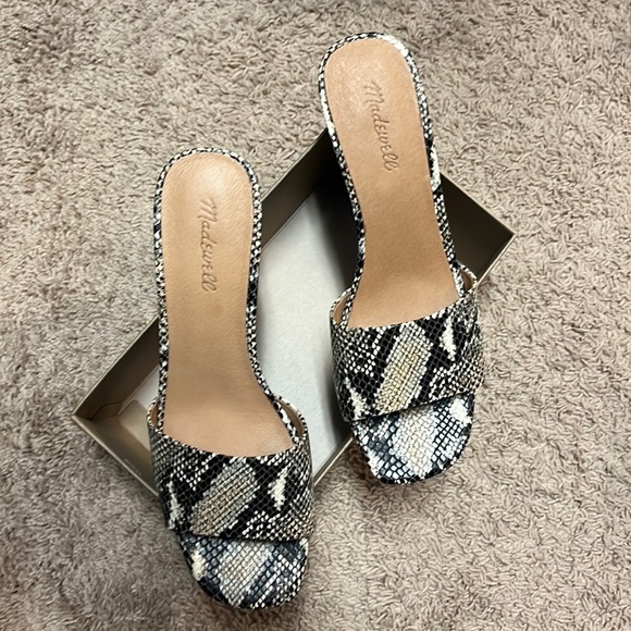 The Monica Mule in Snake Embossed Leather by Madewell - Picture 4 of 4